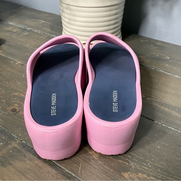 Steve Madden Sandals 7 Pink Coquette Chunky Platform - Picture 6 of 12